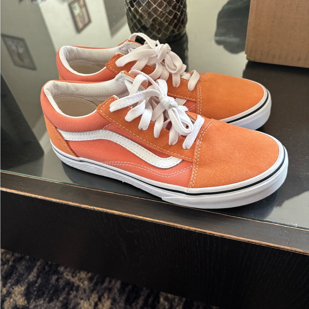Vans Kids Sneakers in Orange and White